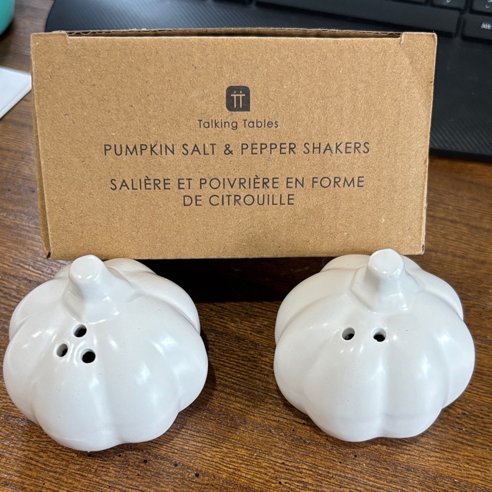 Talking Tables White Pumpkin Salt & Pepper Shakers